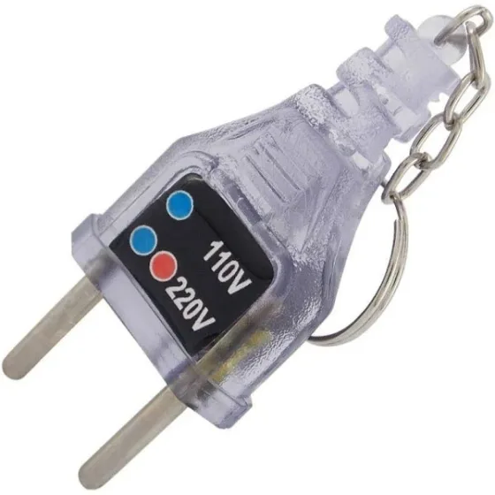 Chaveiro Plug Teste Tomada Identificador Tensão 110v 220v