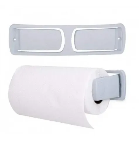 Suporte Porta Papel Toalha de Parede de Plastico Branco Japones