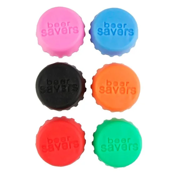 Kit 6 Tampas de Silicone para Garrafas Clink