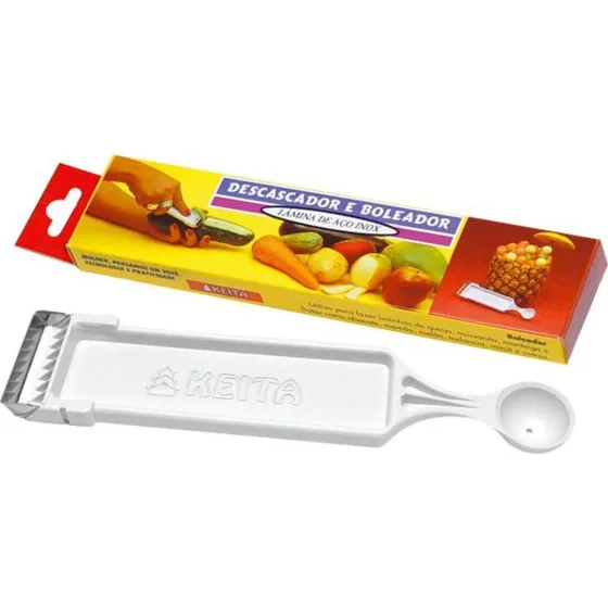 Descascador e boleador de legumes e frutas keita