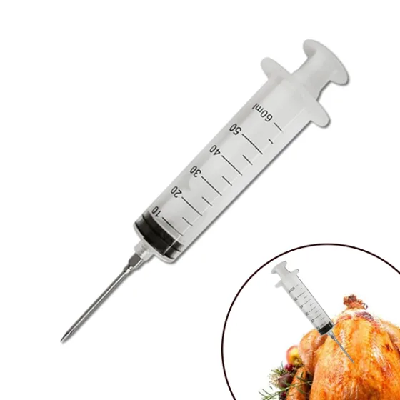 Seringa Medidora e injetora para Temperos em Plástico 60ml
