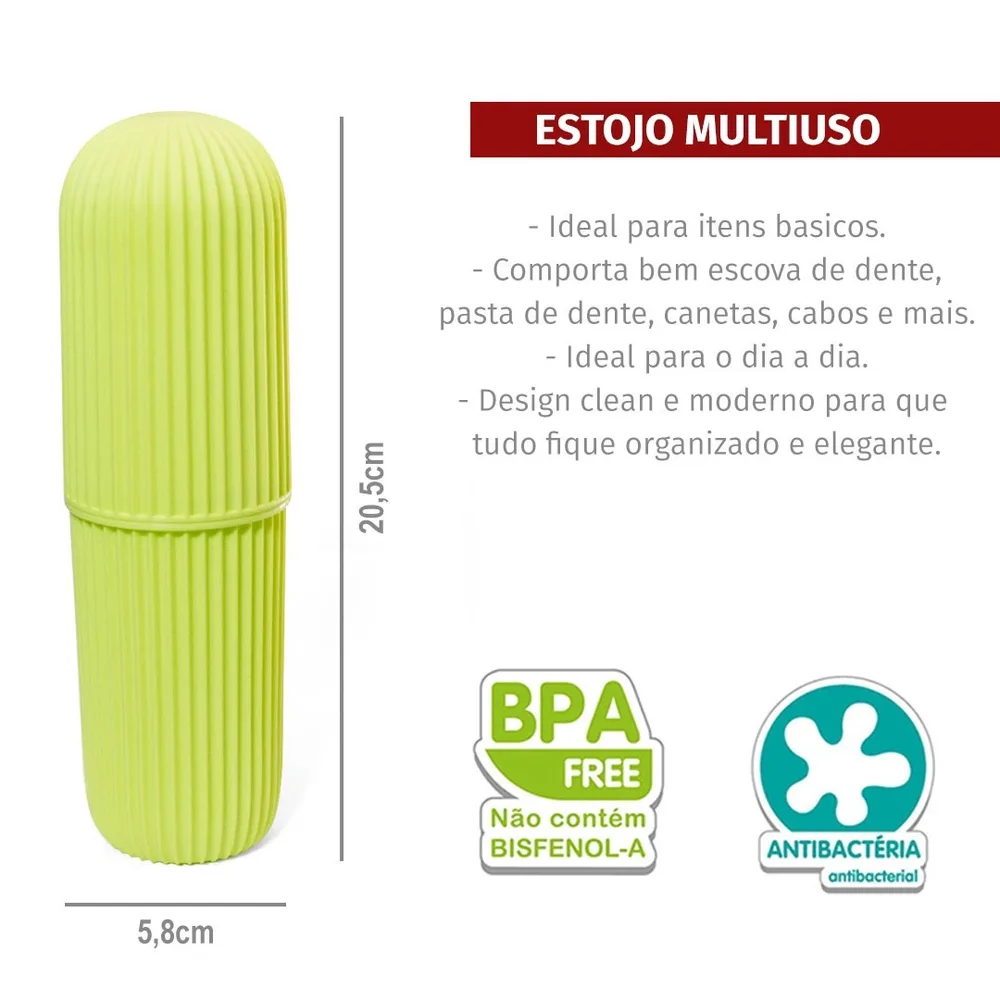 Kit P/ Viagem Porta Escova de Dente Multiuso e Saboneteira - Imagem 3