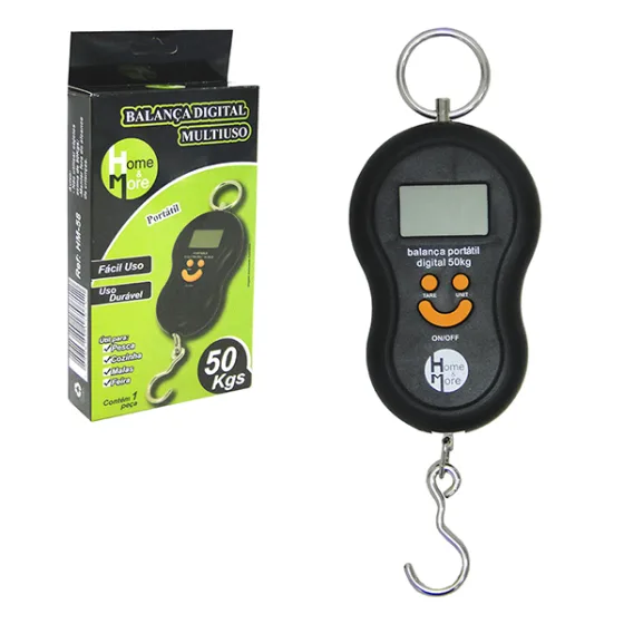 Balança Suspensa Digital 50Kg Multiuso Portátil a Pilha