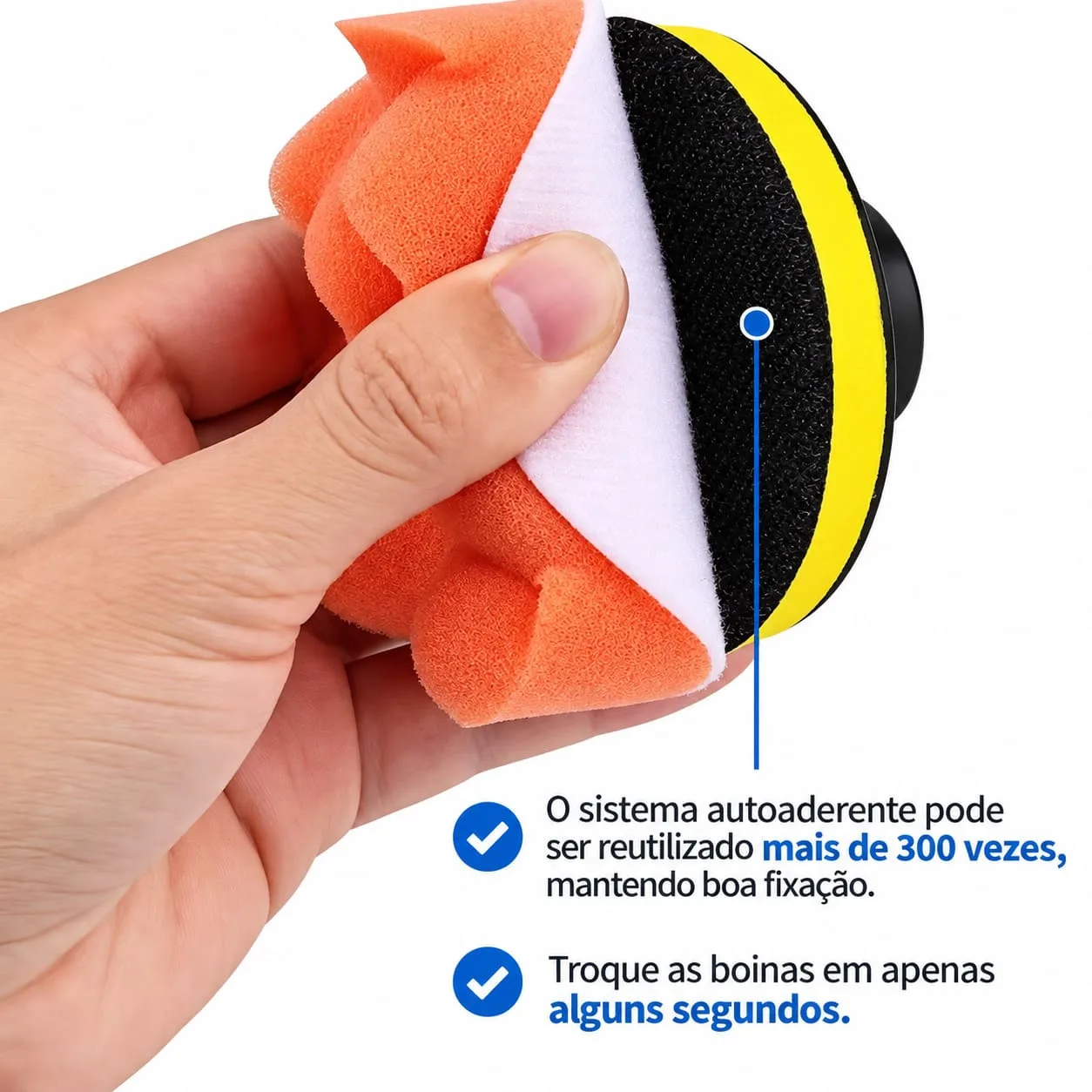 Kit 11 Peças Boinas Polimento 3 Polegadas Furadeira - Imagem 2