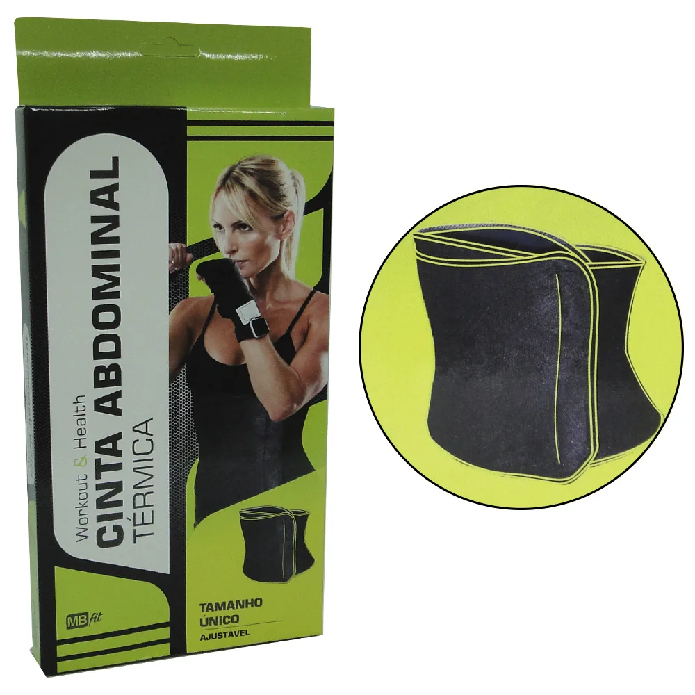 Cinta Abdominal Térmica C/ Velcro Neoprene Ajustavel - Imagem 4