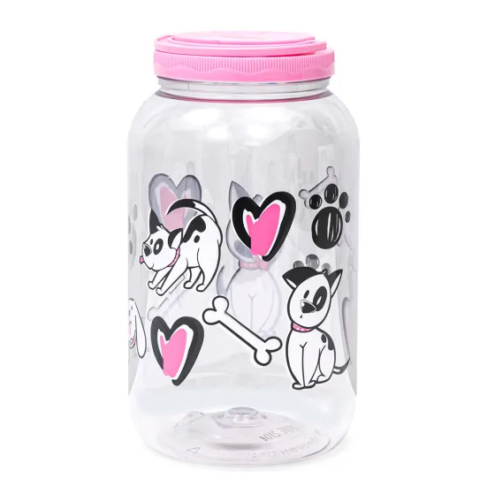 Porta Mantimentos Redondo Dog 3,6l Rosa - Ração