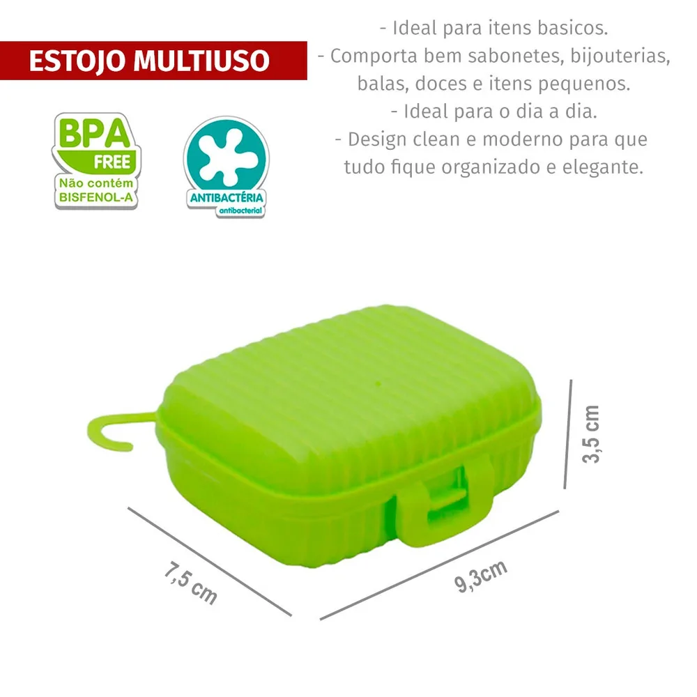 Kit P/ Viagem Porta Escova de Dente Multiuso e Saboneteira - Imagem 2