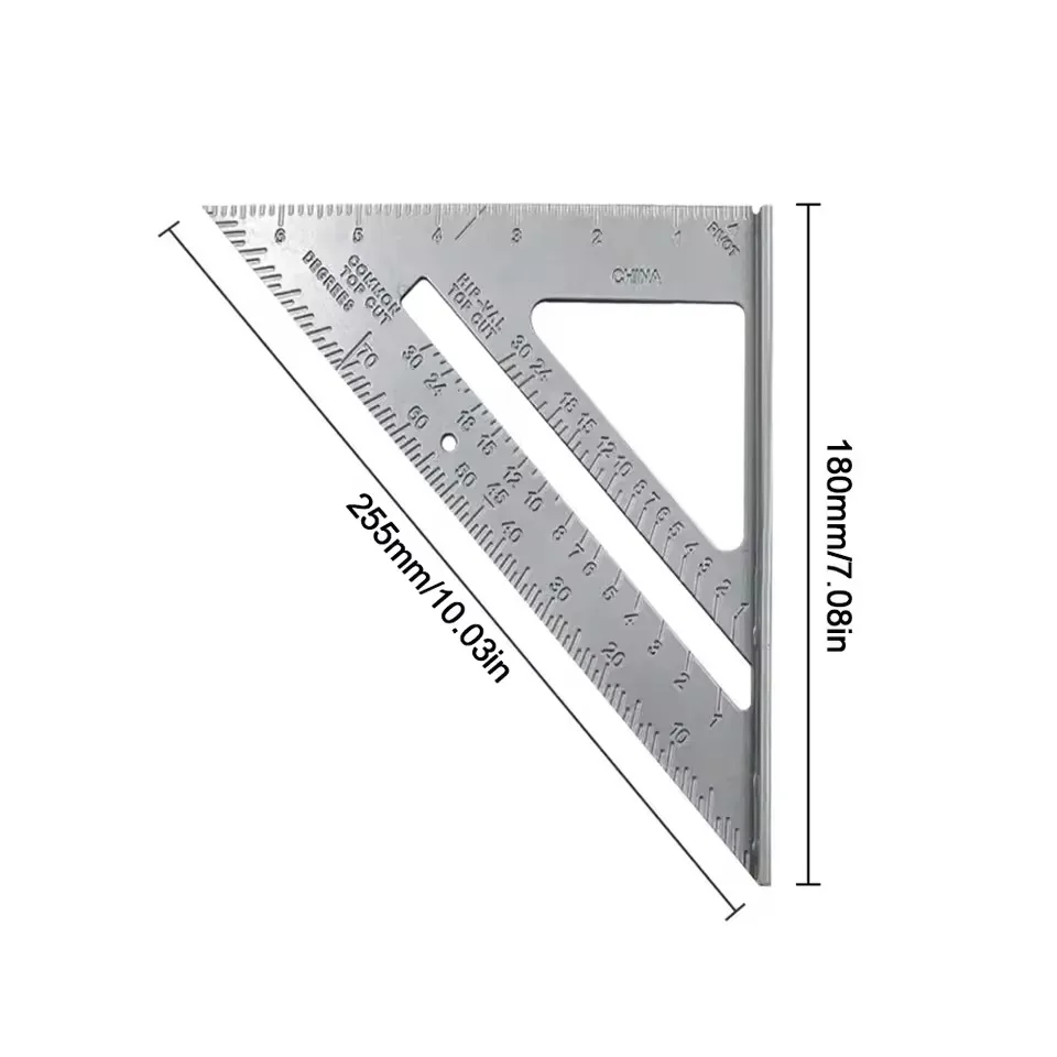 Esquadro Triangular em Alumínio 7 Polegadas - Imagem 2