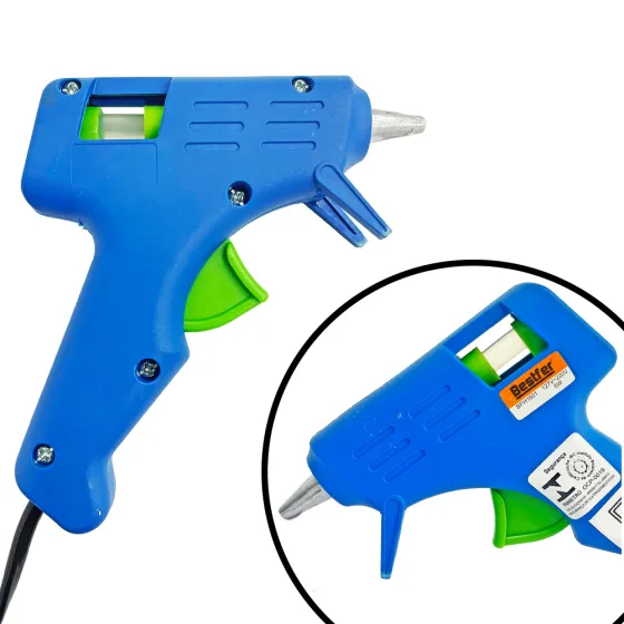 Pistola de Cola Quente Pequena 6W Bivolt C/2 Refis Bestfer