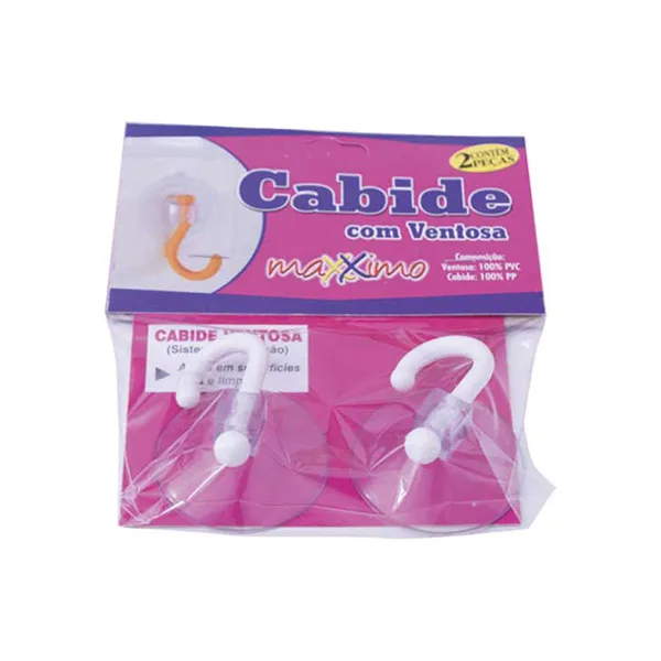 Kit 2 Cabides Ganchos De Parede Com Ventosa - Imagem 2
