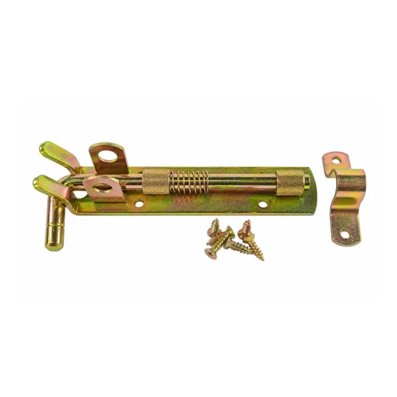 Trinco de Mola Bicromatizado Soldável Porta e Portão 15cm