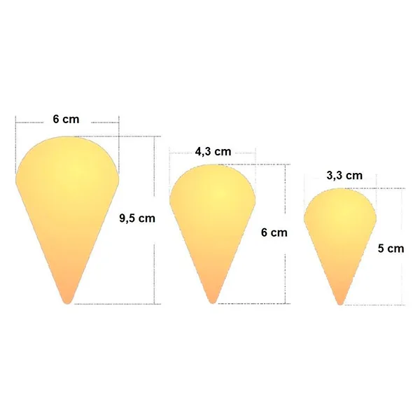 Kit 3 Formas para Modelar Coxinha Tamanhos P M G - Maxximo - Imagem 3