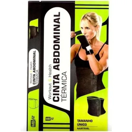 Cinta Abdominal Térmica C/ Velcro Neoprene Ajustavel - Imagem 3