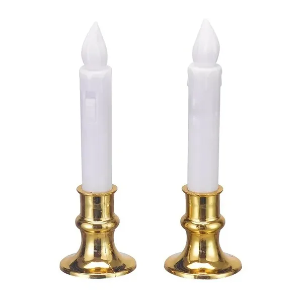 Kit 2 Velas Artificial Luz Led Decoração Durável Eletrônica