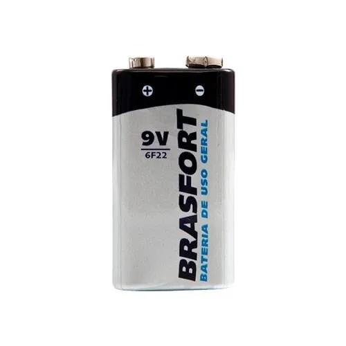 Bateria 9 Volts Brasfort 6F22 Uso Geral