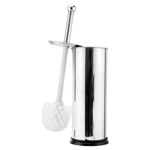 Escova Sanitária com Suporte e Base Antiderrapante - Inox